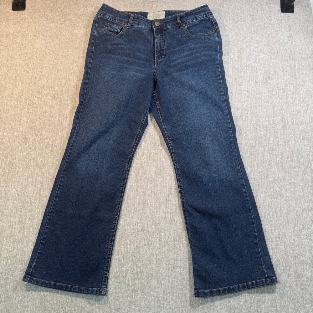 Ruff Hewn Womens Bootcut Jeans Dark Wash Stretch Denim Blue Size 10 32x28